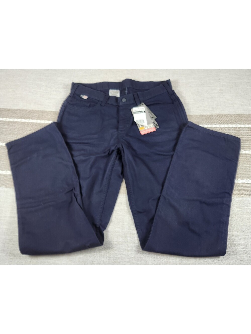 Carhartt Women's Rugged Flex FR Canvas Navy Blue Work Pants Size 12 Regular